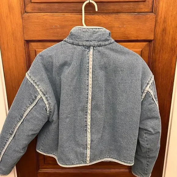 Le Lis Binding Denim Jacket sz XS Blue NEW WITH TAGS $98 Womens - Picture 9 of 10